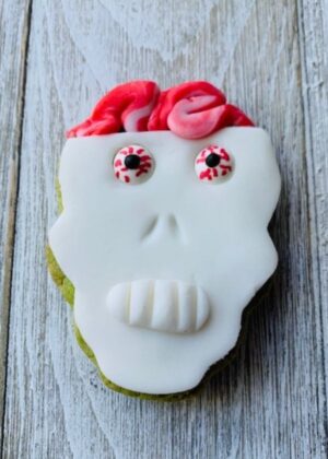 biscuit d'halloween en forme de crâne