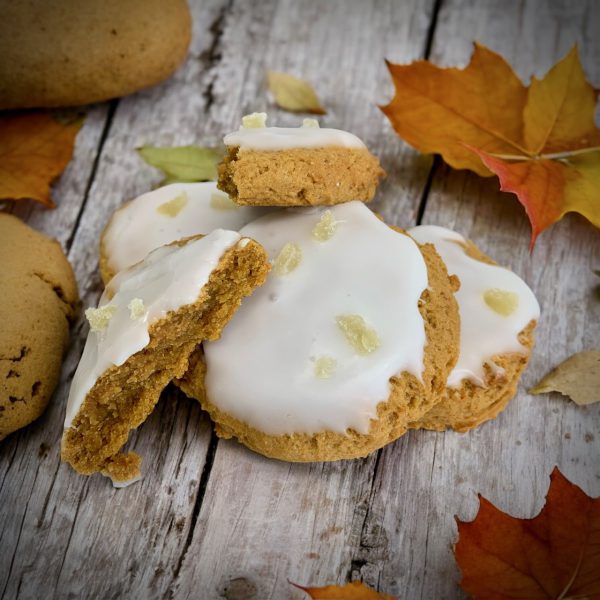 Biscuits citrouille - mélasse - gingembre confit